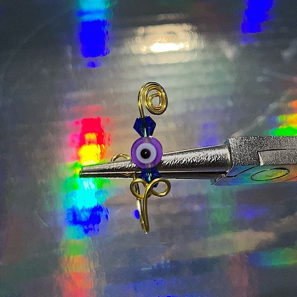 Nose Ring Handmade Non-Pierced // Evil Eye